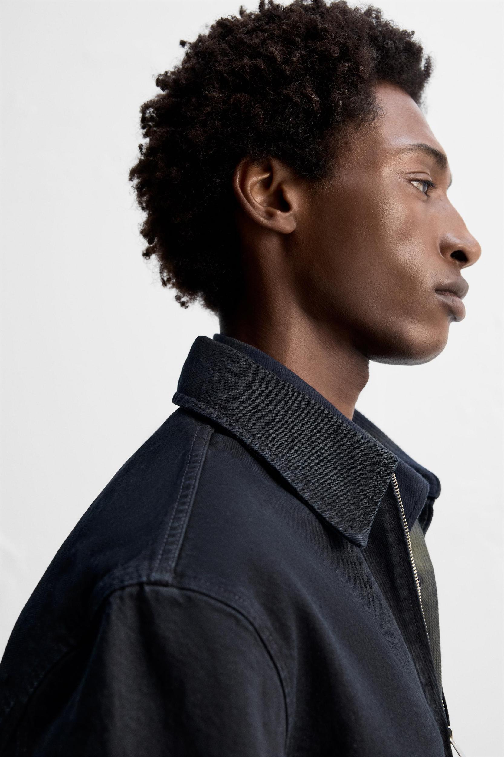 ZIPPERED DENIM JACKET Product Image
