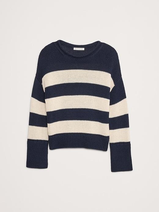 Oversized Cotton Roll-Neck Sweater Product Image