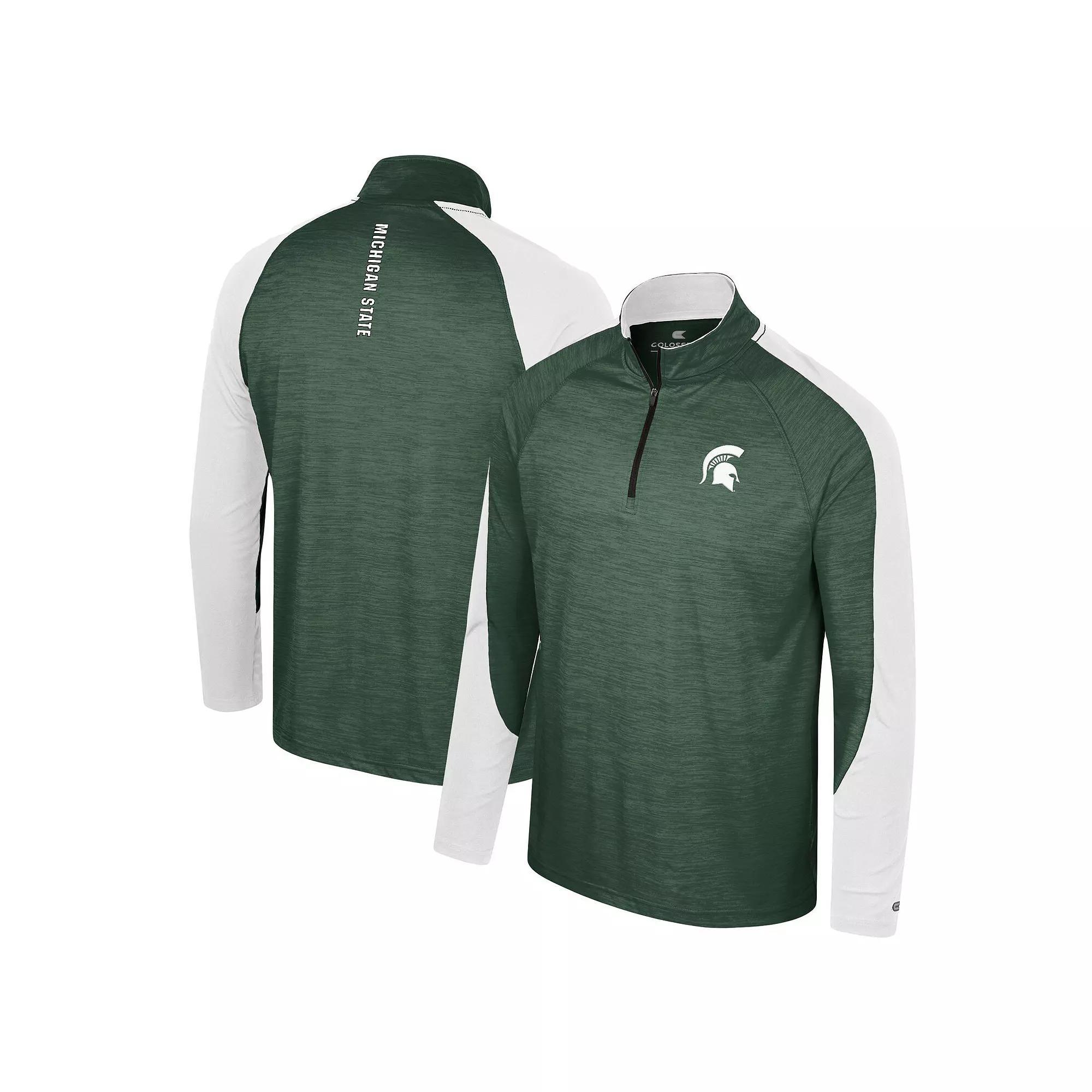 Men's Colosseum Crimson Alabama Crimson Tide Langmore Raglan Quarter-Zip Top, Size: Large, Red Product Image