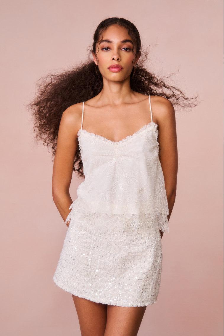 Lovina Sequined Mini Skirt Product Image