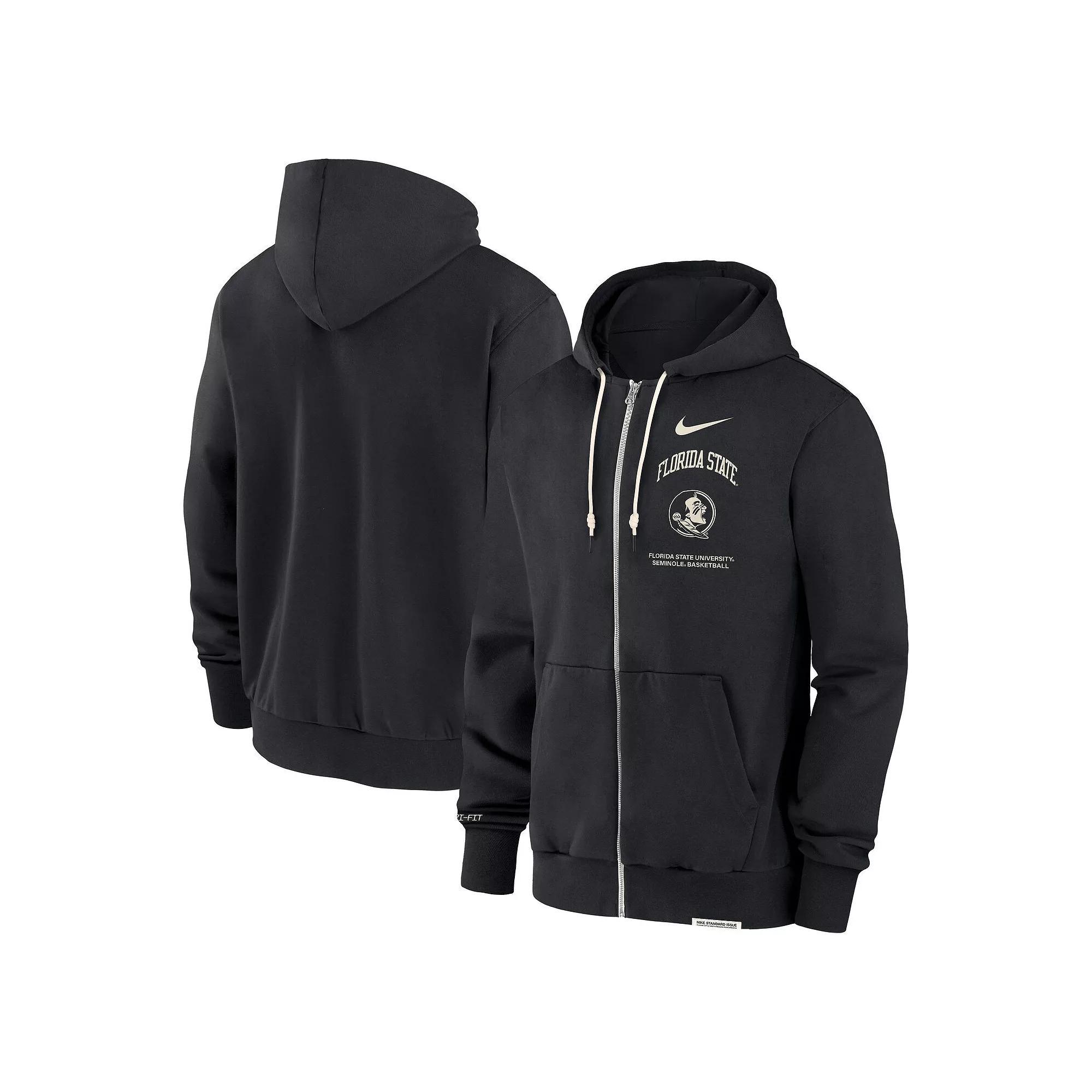 Men's Nike Black Florida State Seminoles On-Court Performance Full-Zip Hoodie, Size: 2XL Product Image