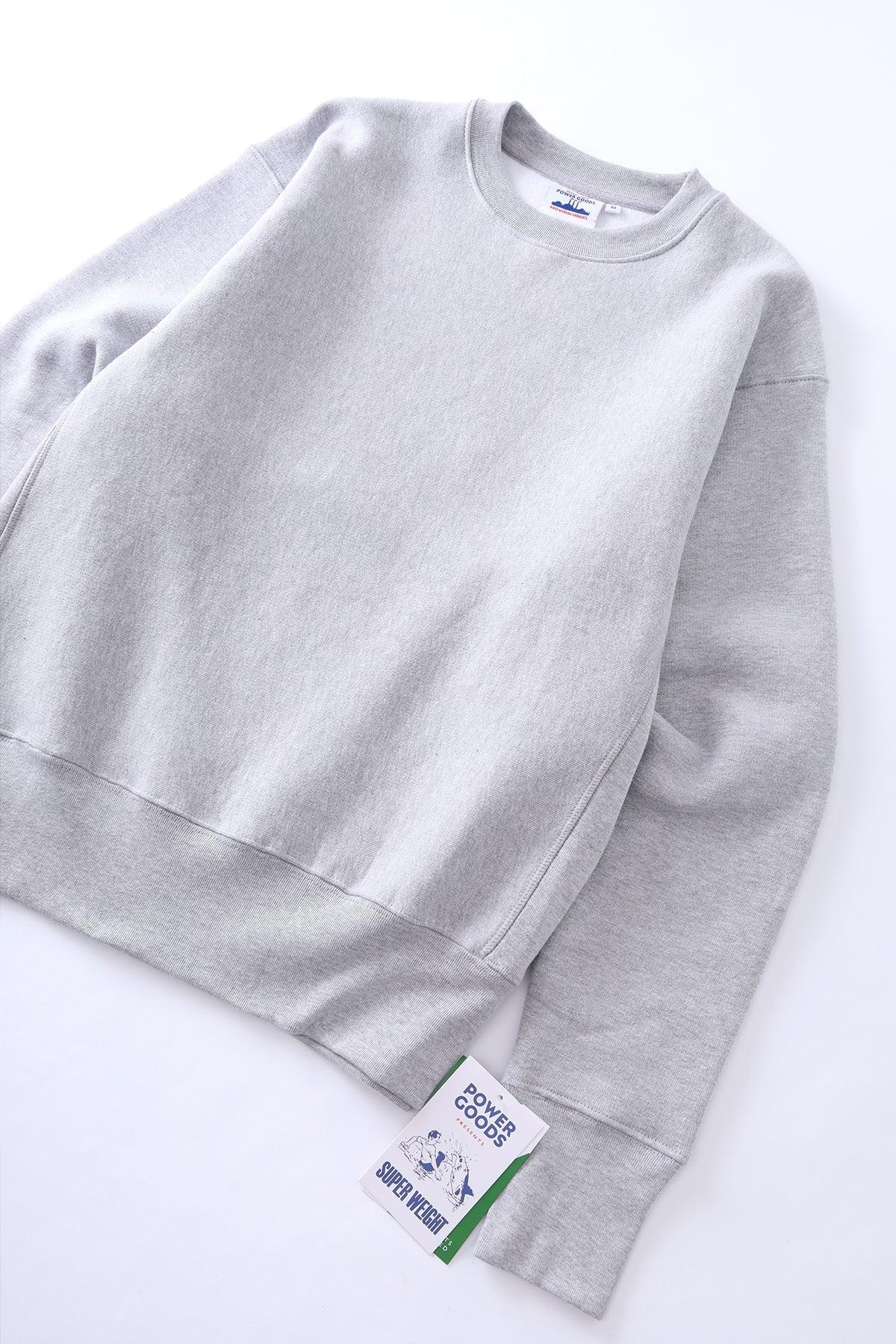 Power Goods - Super Weight Crewneck - Heather Grey Product Image