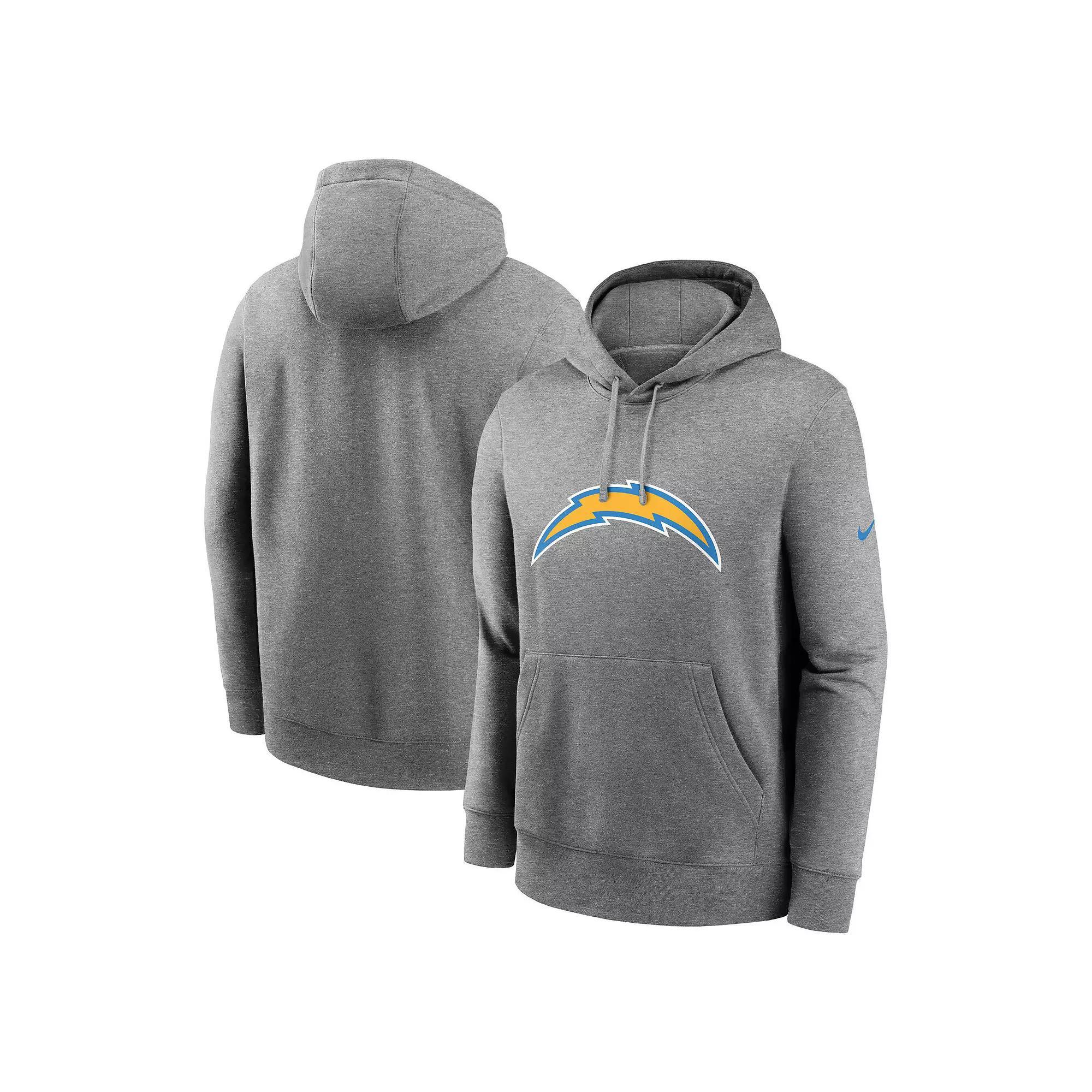 Men's Nike Heather Gray Indianapolis Colts Club Logo Pullover Hoodie, Size: 3XL, Grey Product Image