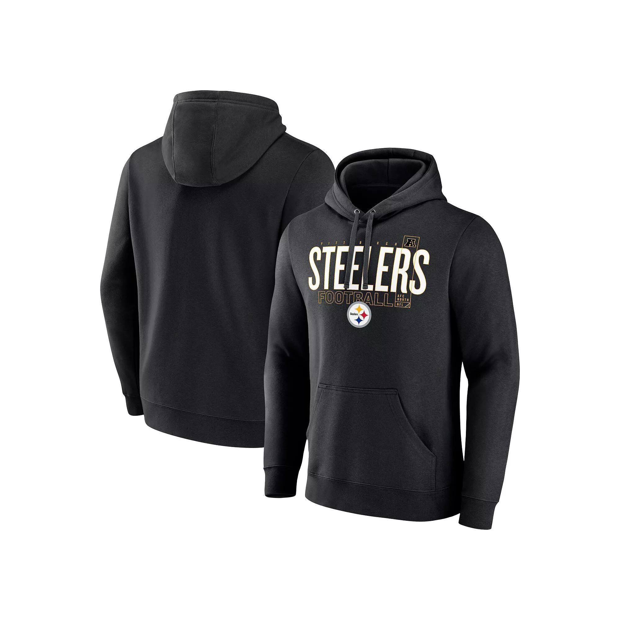 Men's Fanatics Black Pittsburgh Steelers Pylon Outline Pullover Hoodie, Size: Large Product Image