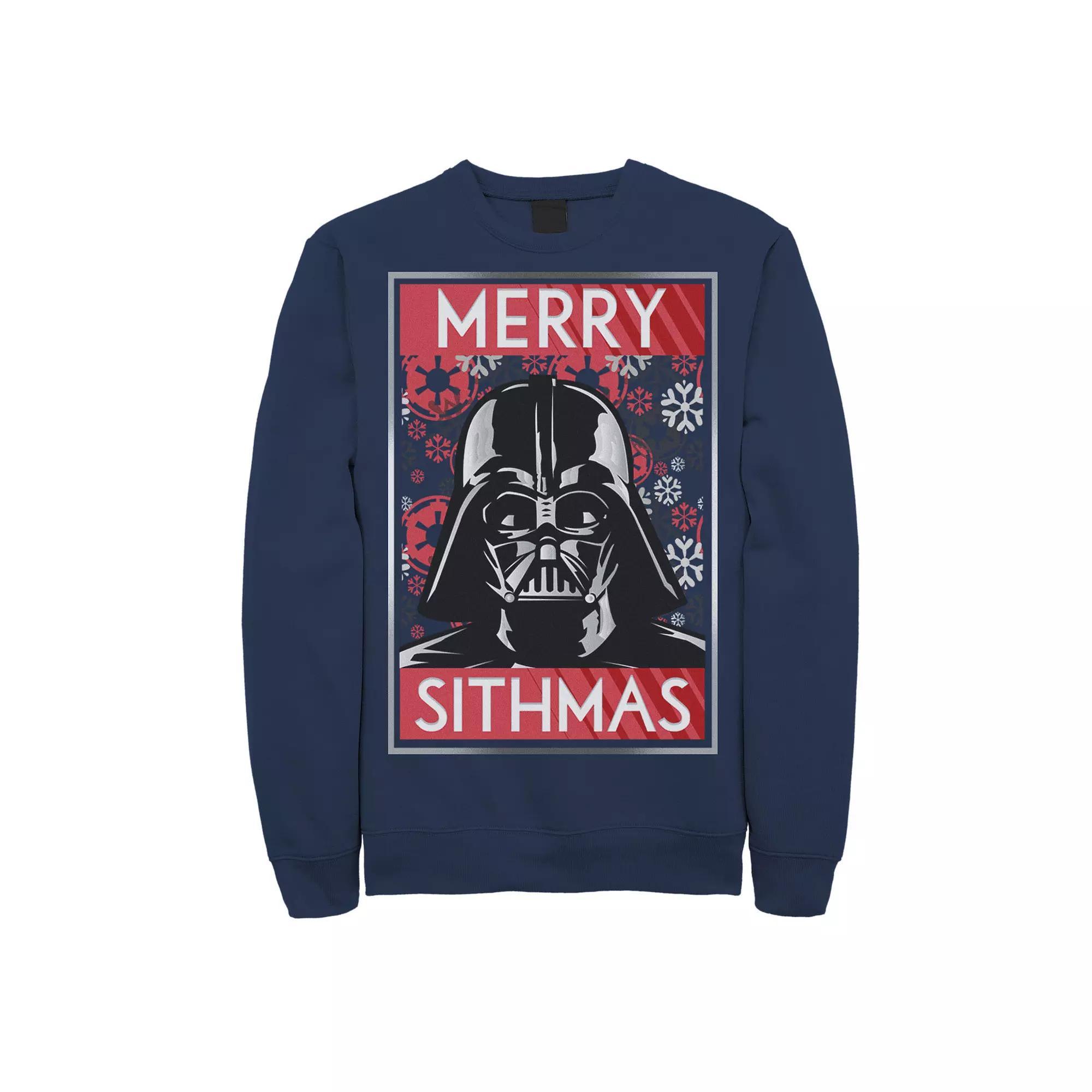 Men's Star Wars Darth Vader Merry Sithmas Christmas Sweatshirt, Size: Small, Blue Product Image