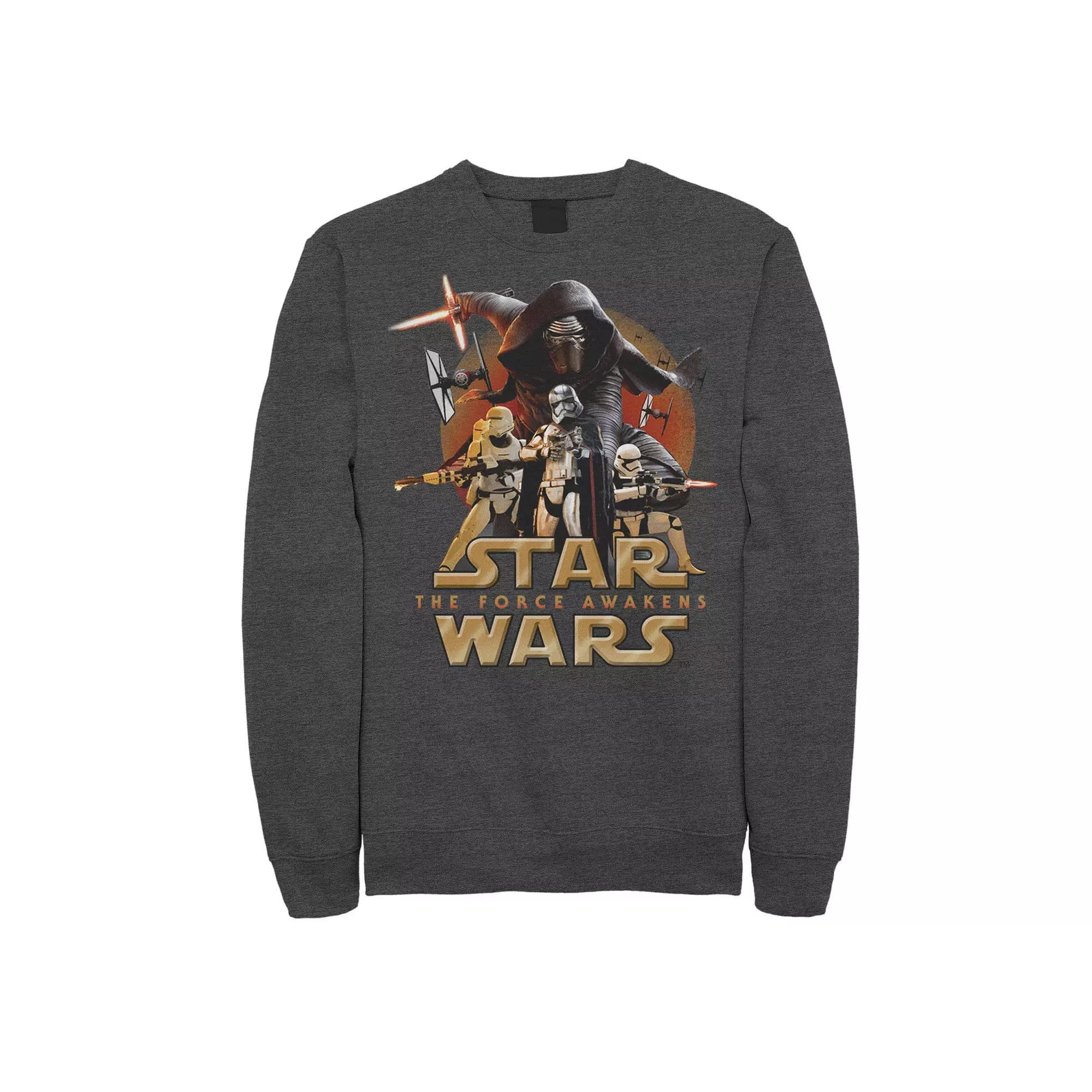 Men's Star Wars The Force Awakens Poster Pullover Sweatshirt, Size: Small, Grey Heather Product Image