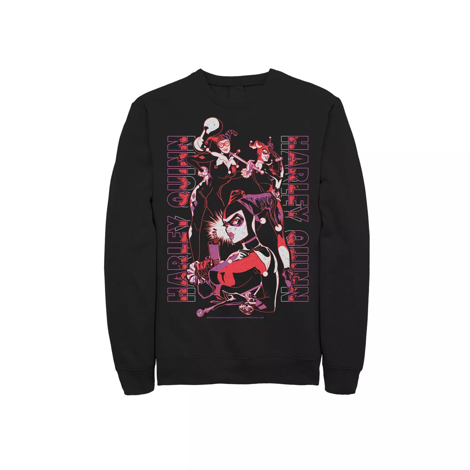 Men's DC Comics Batman Harley Triple Threat Sweatshirt, Size: XL, Black Product Image