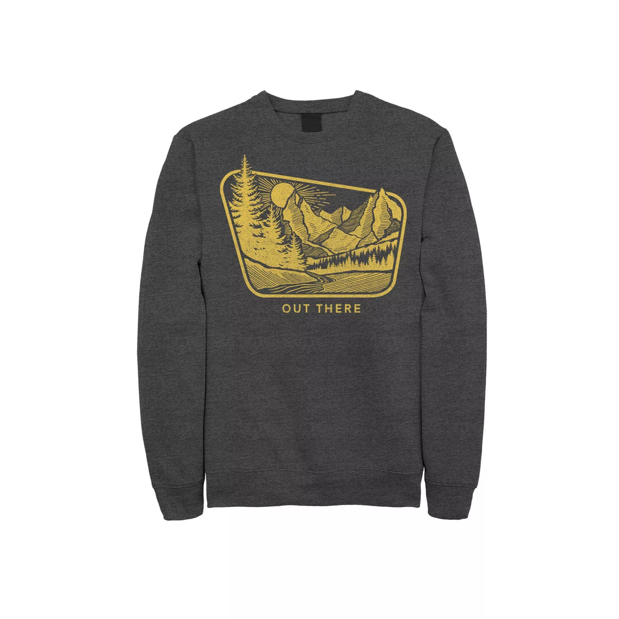Men's Fifth Sun Out There Mountains And River Sweatshirt, Size: XL, Grey Heather Product Image