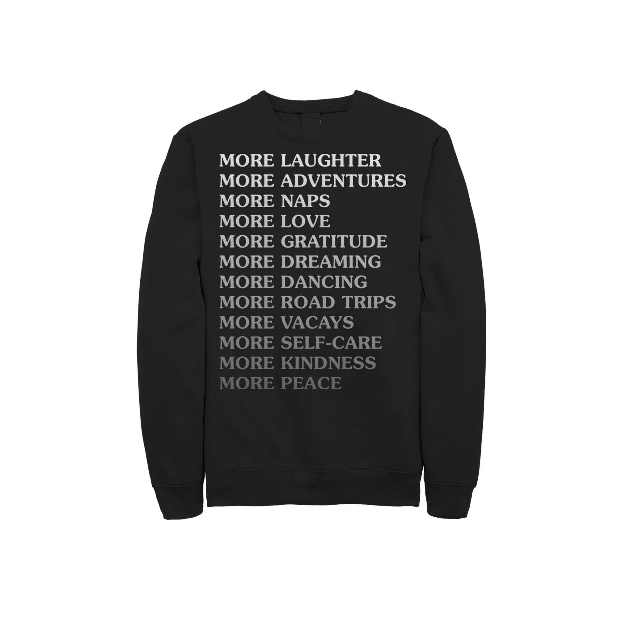 Men's Fifth Sun More List Faded Sweatshirt, Size: Large, Black Product Image