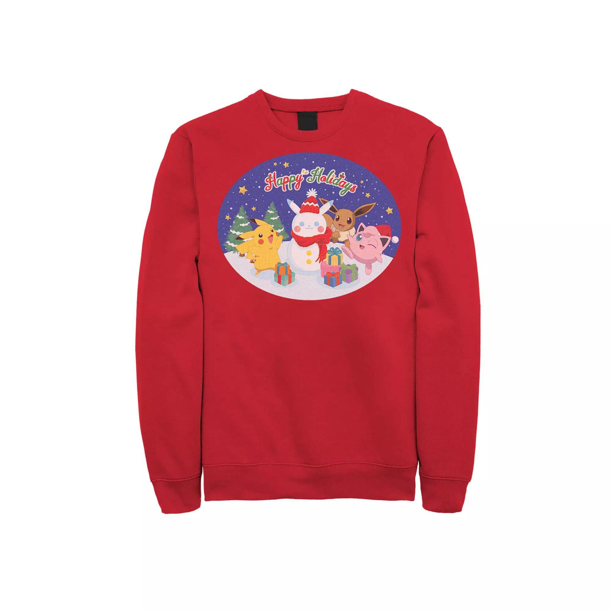 Men's Rainbow Kitten Unicorn In Space Fleece Crewneck Sweatshirt, Size: Medium, Black Product Image