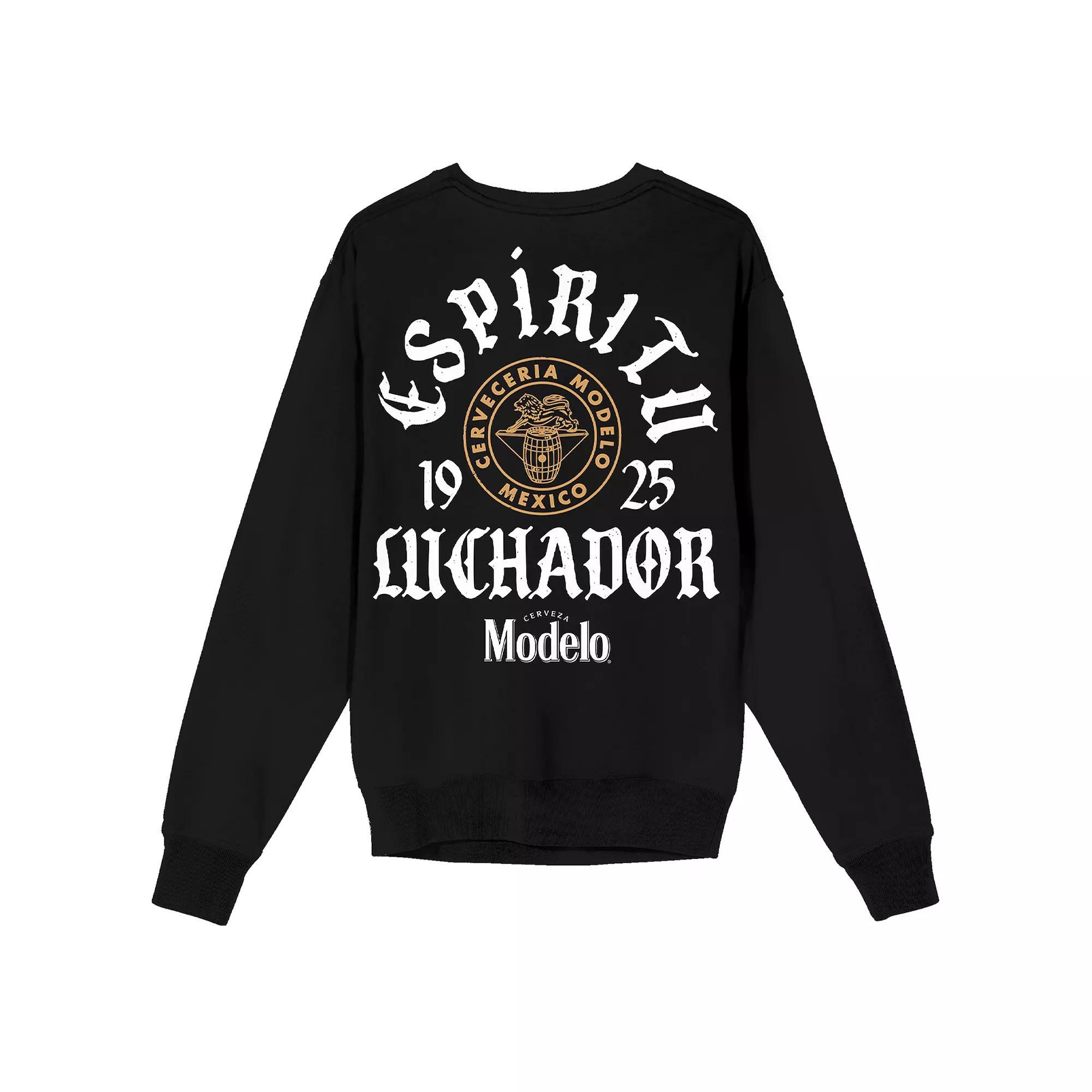 Men's Modelo Espiritu Luchador since 1925 Graphic Sweatshirt, Size: XL, Black Product Image
