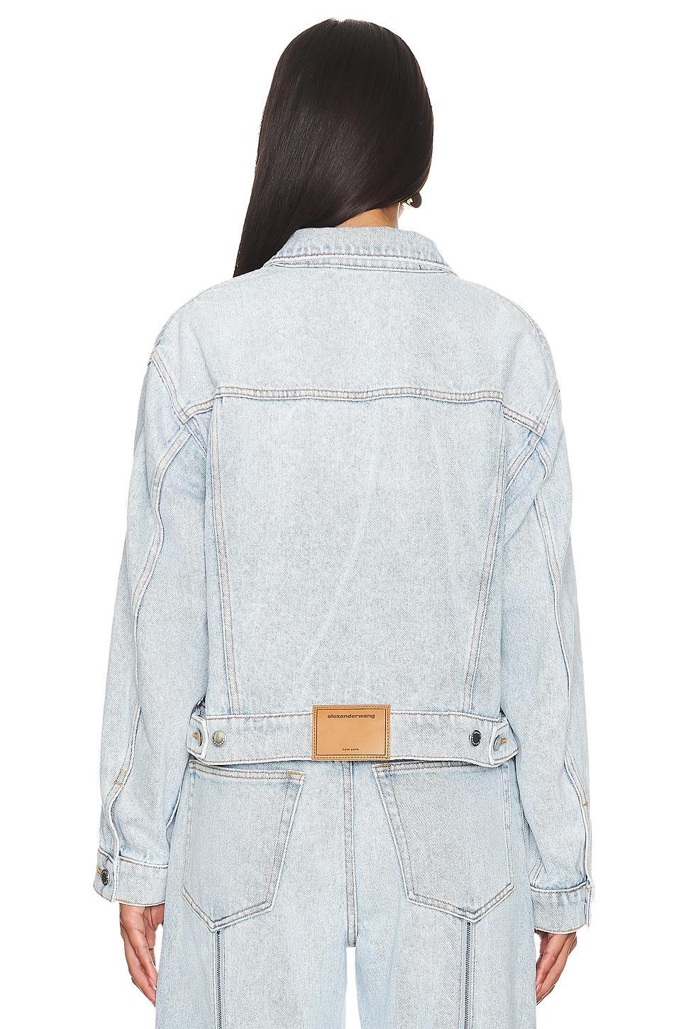 Zipped Sleeve Rounded Trucker Jacket Alexander Wang Product Image