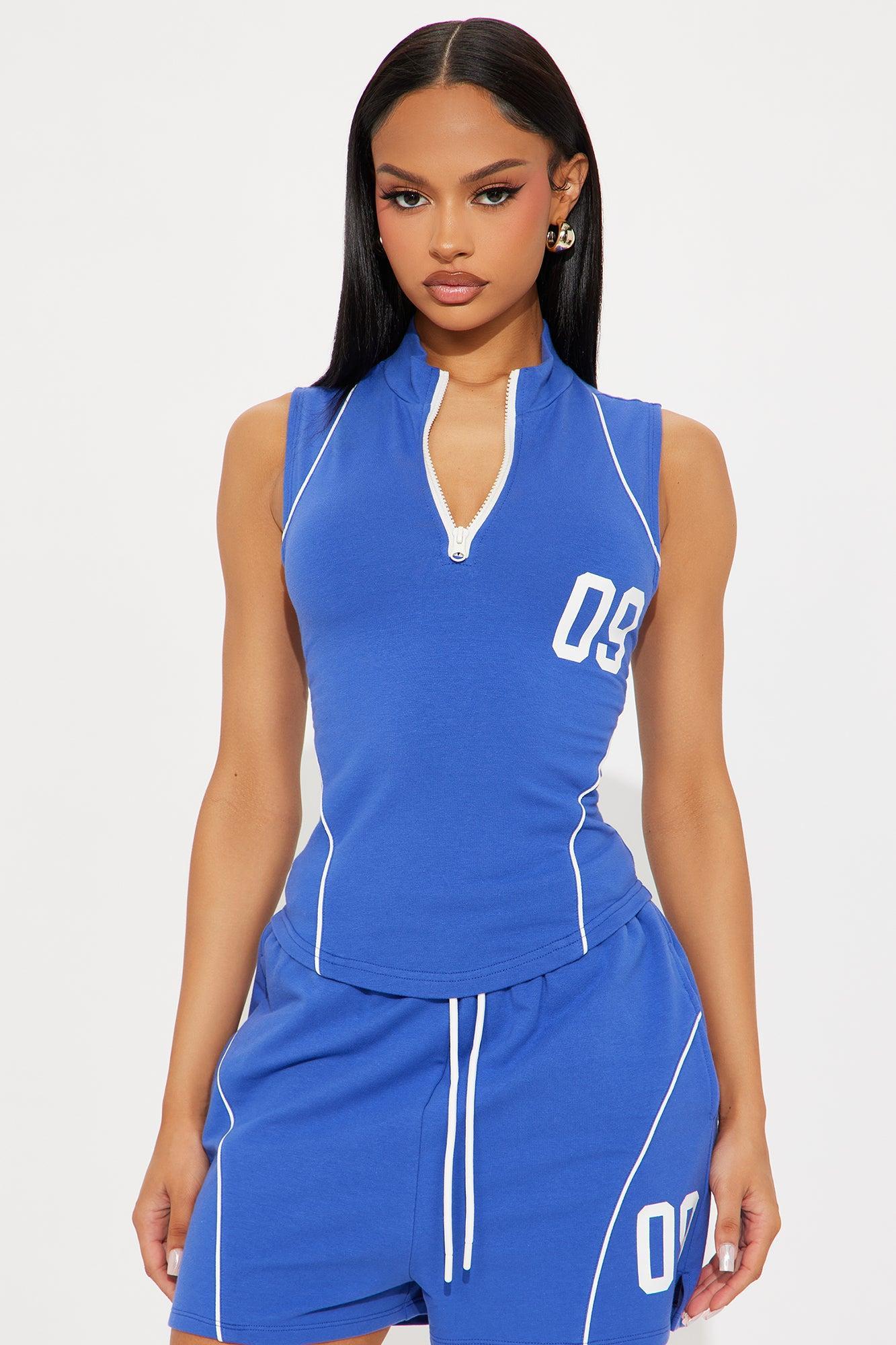 09 Varsity Sweatshort Set - Blue Product Image