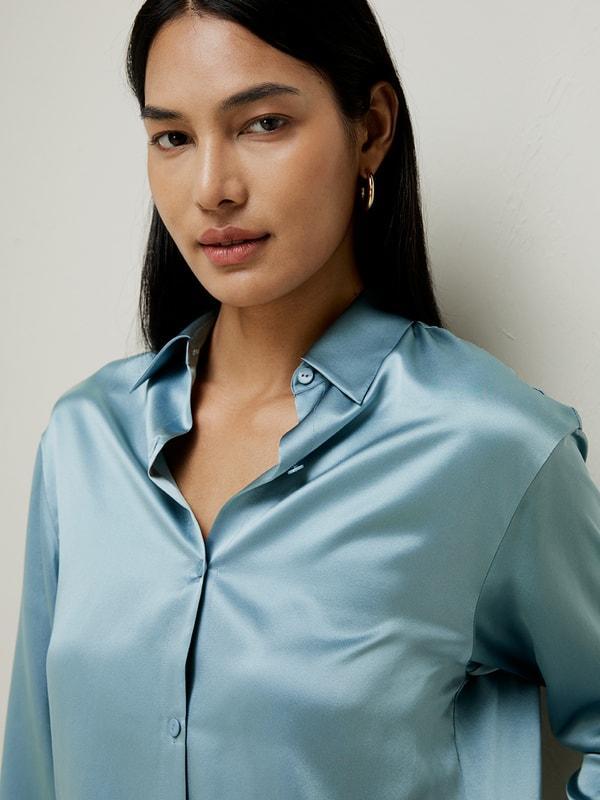 Silk Blouse with Drawstring Product Image