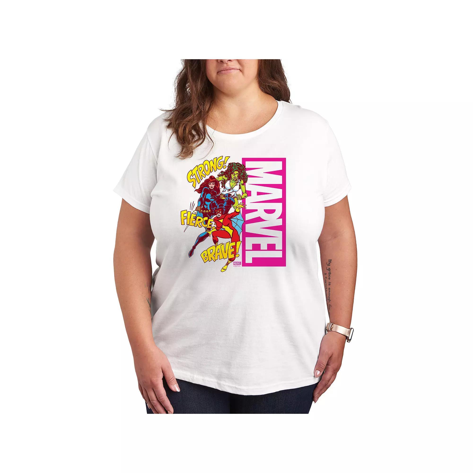 Plus Size Marvel Women Strong Fierce Graphic Tee, Womens Product Image