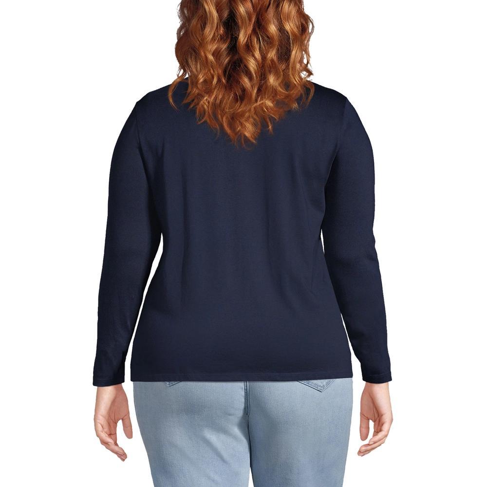 Lands' End Women's Relaxed Supima Cotton Long Sleeve Crew Neck T-Shirt Product Image