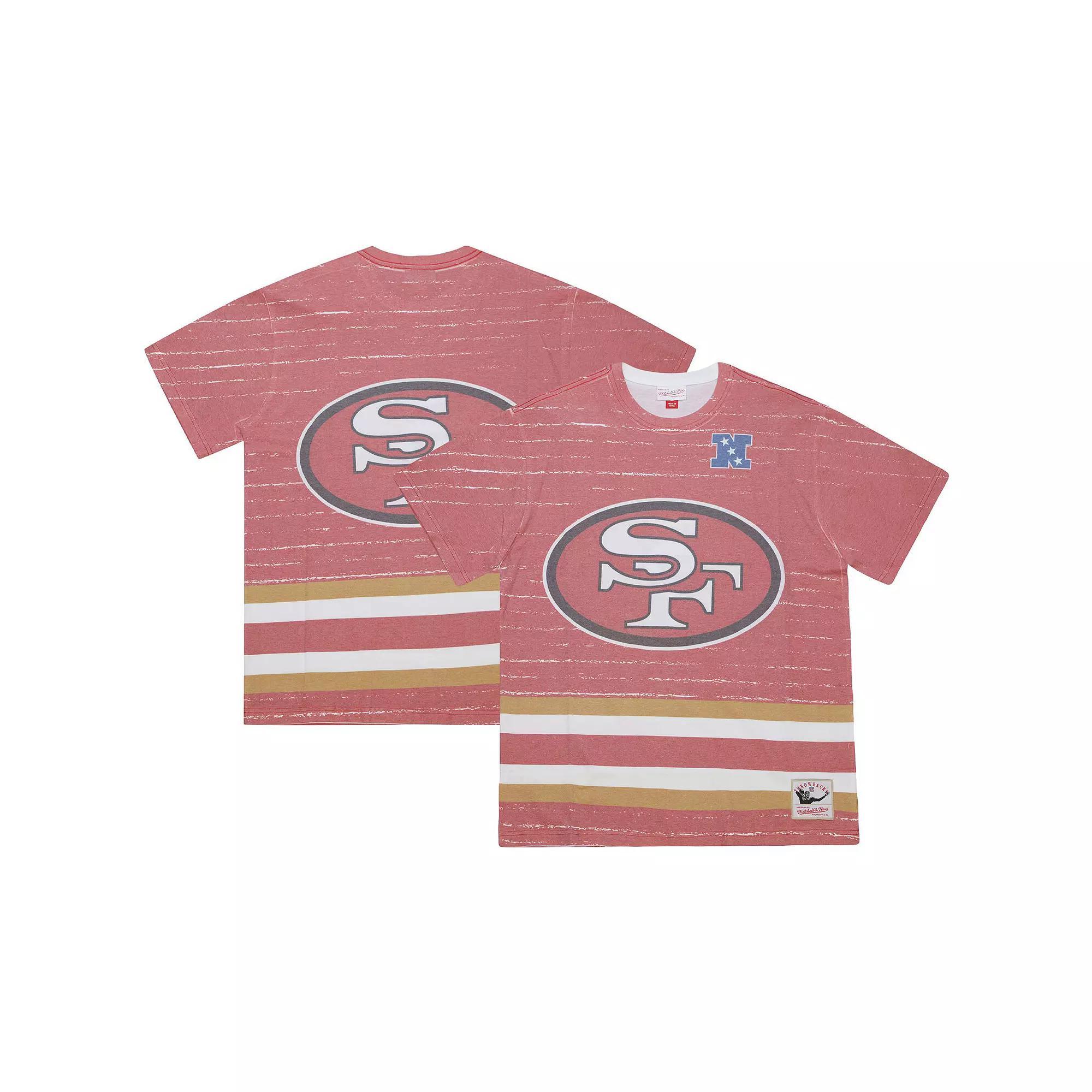 Mens Mitchell & Ness Scarlet San Francisco 49ers Jumbotron 3.0 T-Shirt Product Image