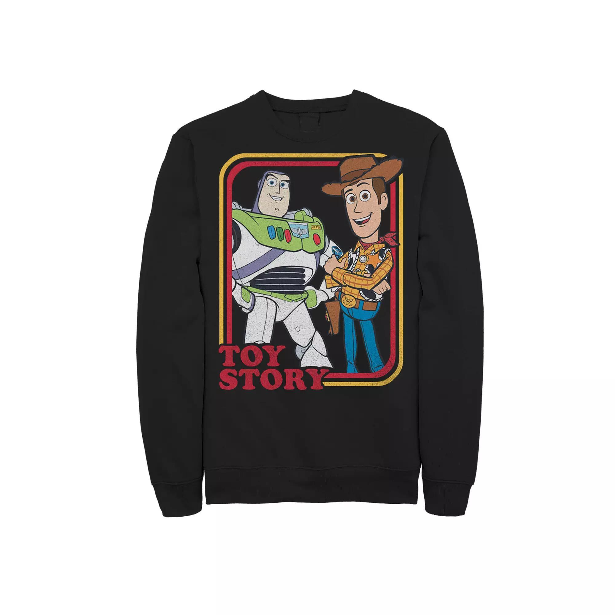 Disney / Pixar's Toy Story Buzz Lightyear And Woody Men's Sweatshirt, Size: Large, Black Product Image