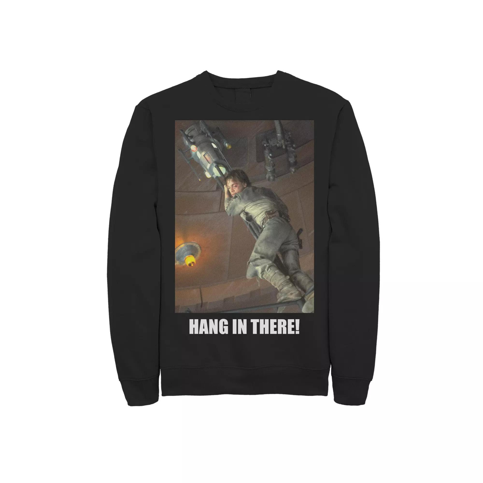 Men's Star Wars Luke Skywalker "Hang In There!" Sweatshirt, Size: Medium, Black Product Image