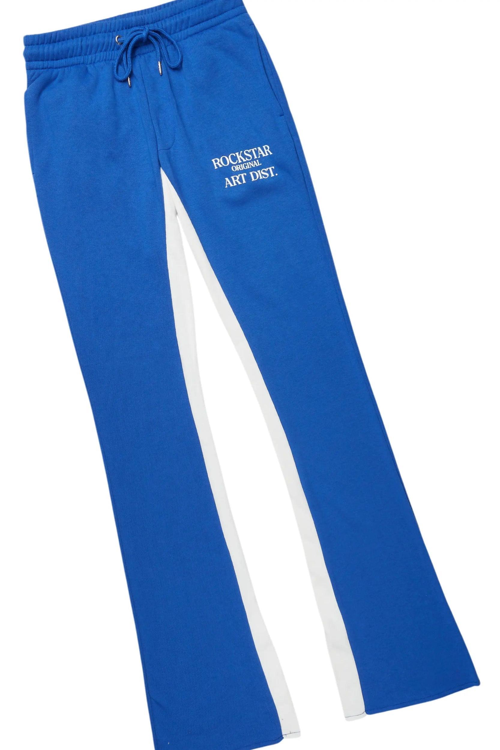 Briggs White/Royal Long Sleeve T-Shirt/Baggy Pant Set Male Product Image