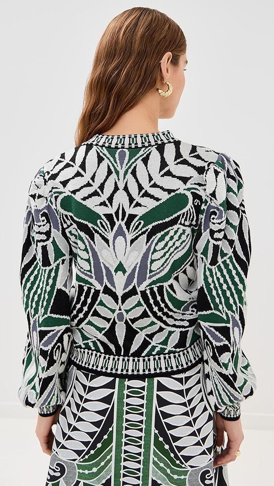 FARM Rio Lace Nature Knit Cardigan | Shopbop Product Image