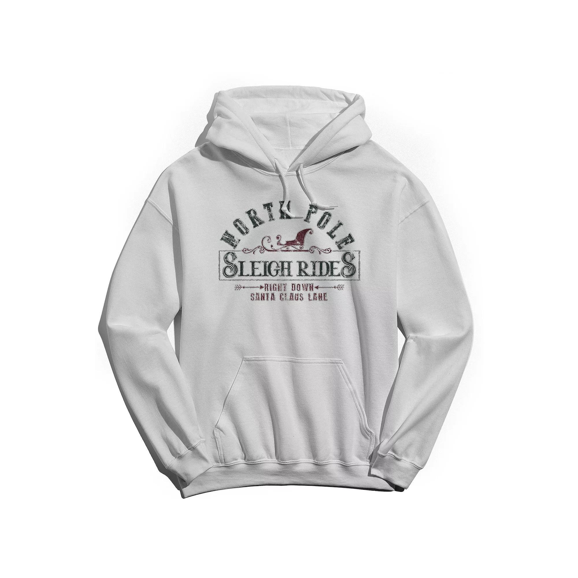 Mens North Pole Sleigh Hoodie, Womens Product Image