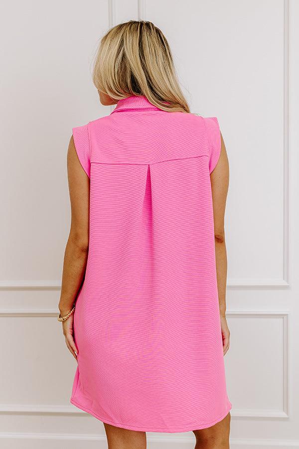 Coastal Dreamer Mini Dress in Bubblegum Pink Product Image