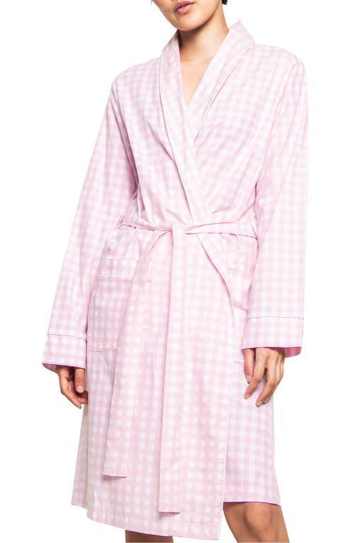 Petite Plume Gingham Cotton Robe Product Image
