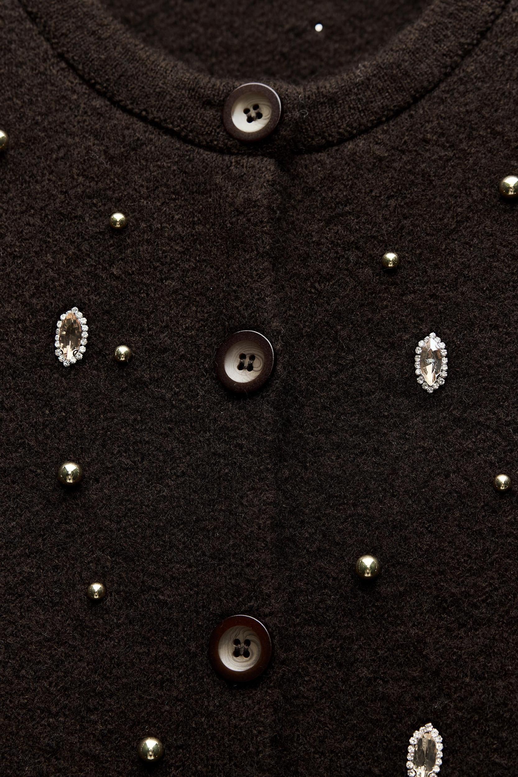 JEWEL BEADED KNIT CARDIGAN Product Image