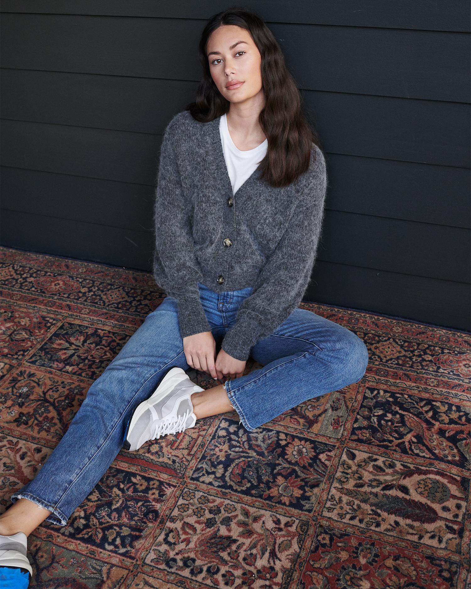 Quince | Women's Alpaca Cropped Cardigan Sweater Size XL Product Image