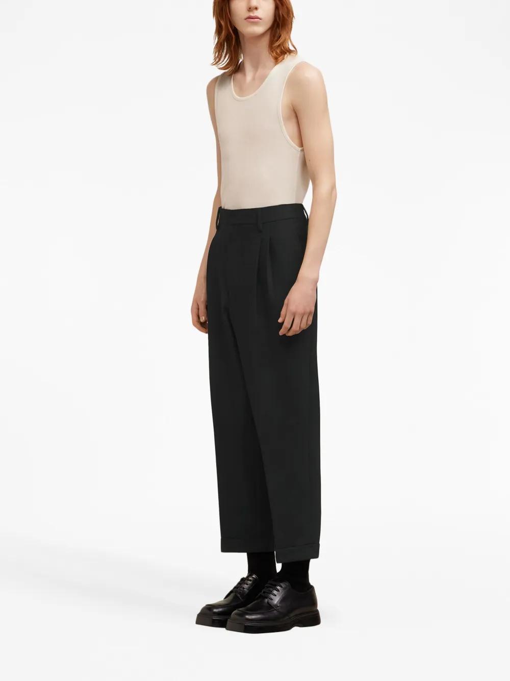 box-pleated cropped trousers Product Image
