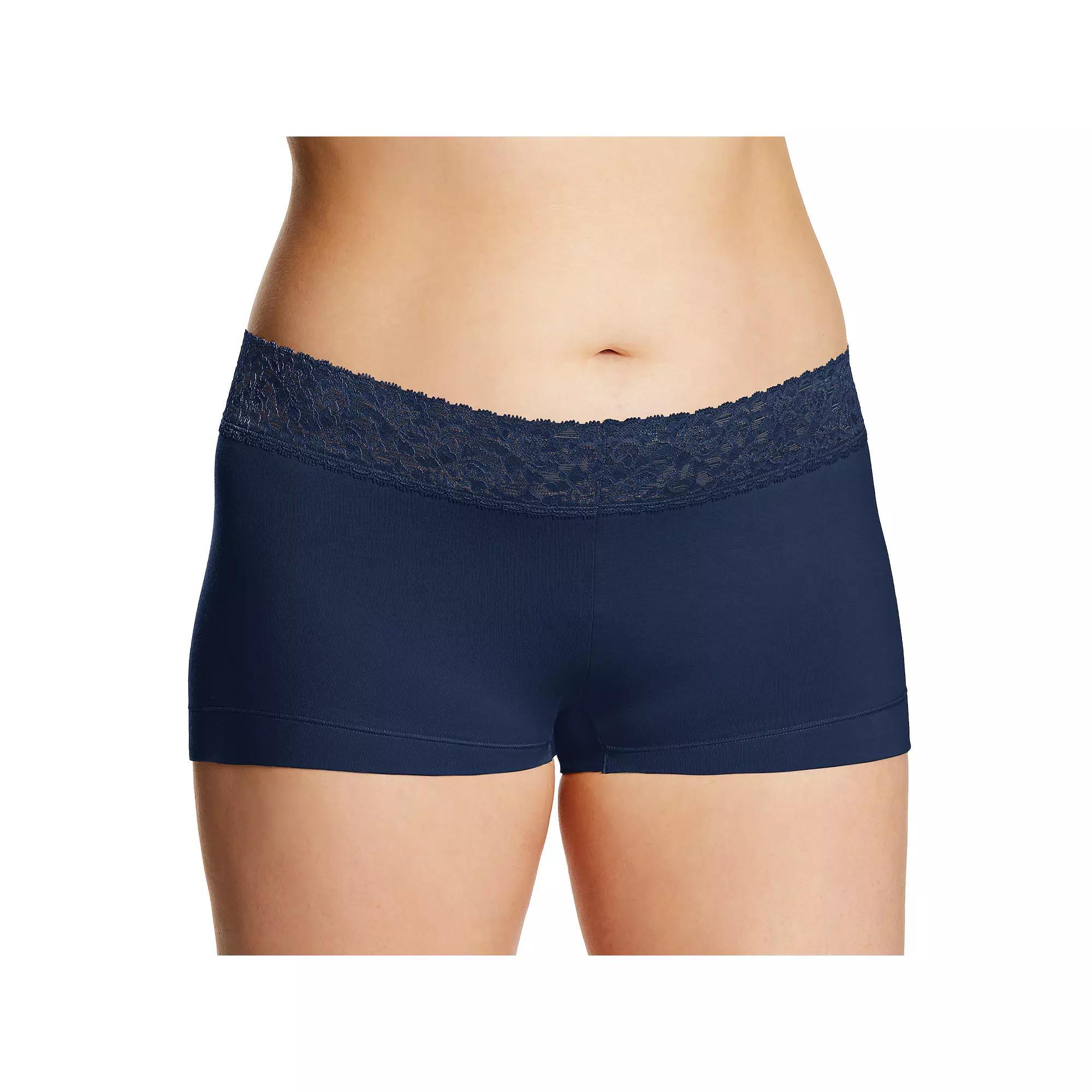Maidenform Dream Cotton Lace-Trim Boyshort Underwear 40859, Womens Product Image