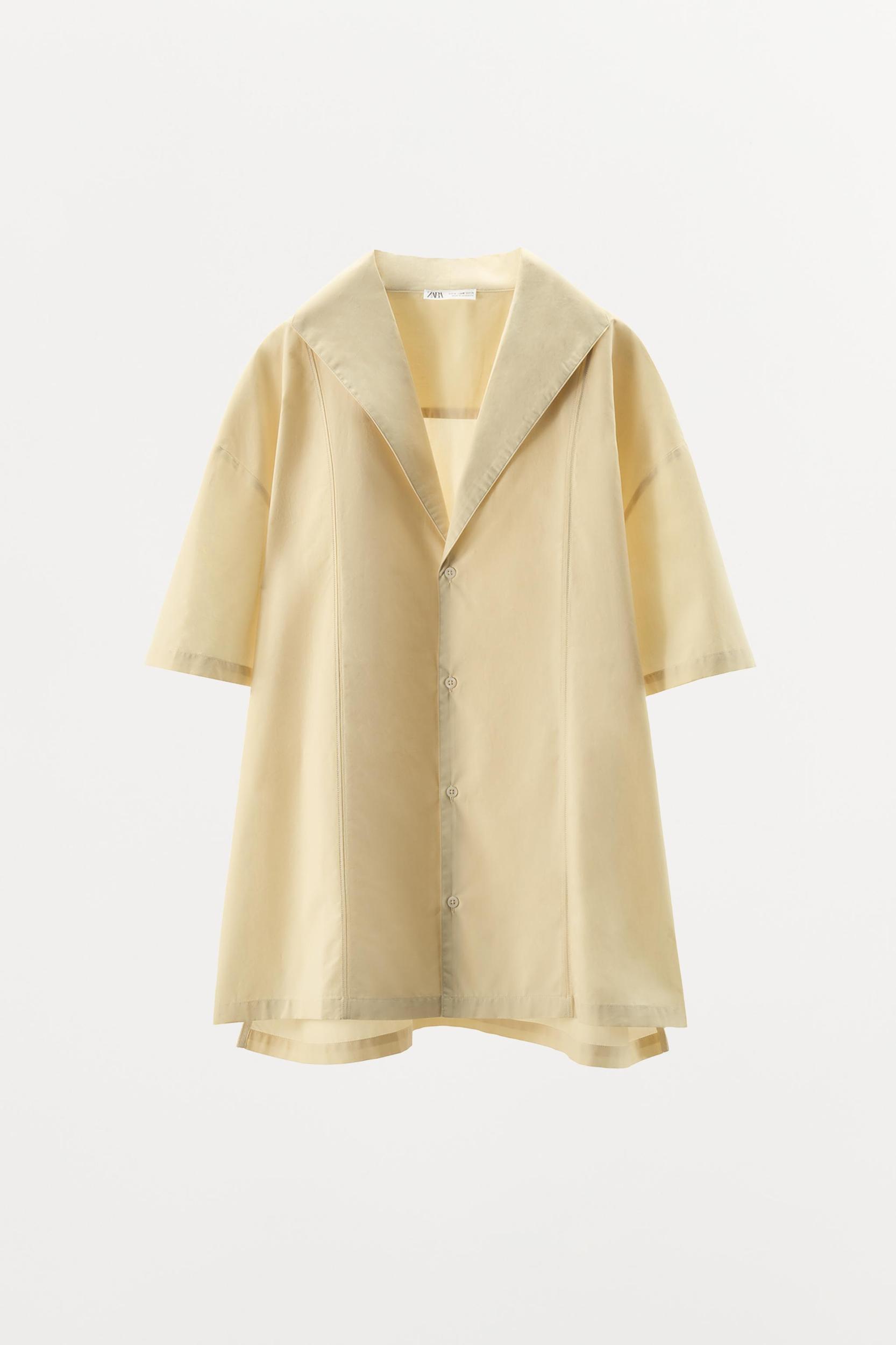 TOPSTITCHED POPLIN SHIRT Product Image
