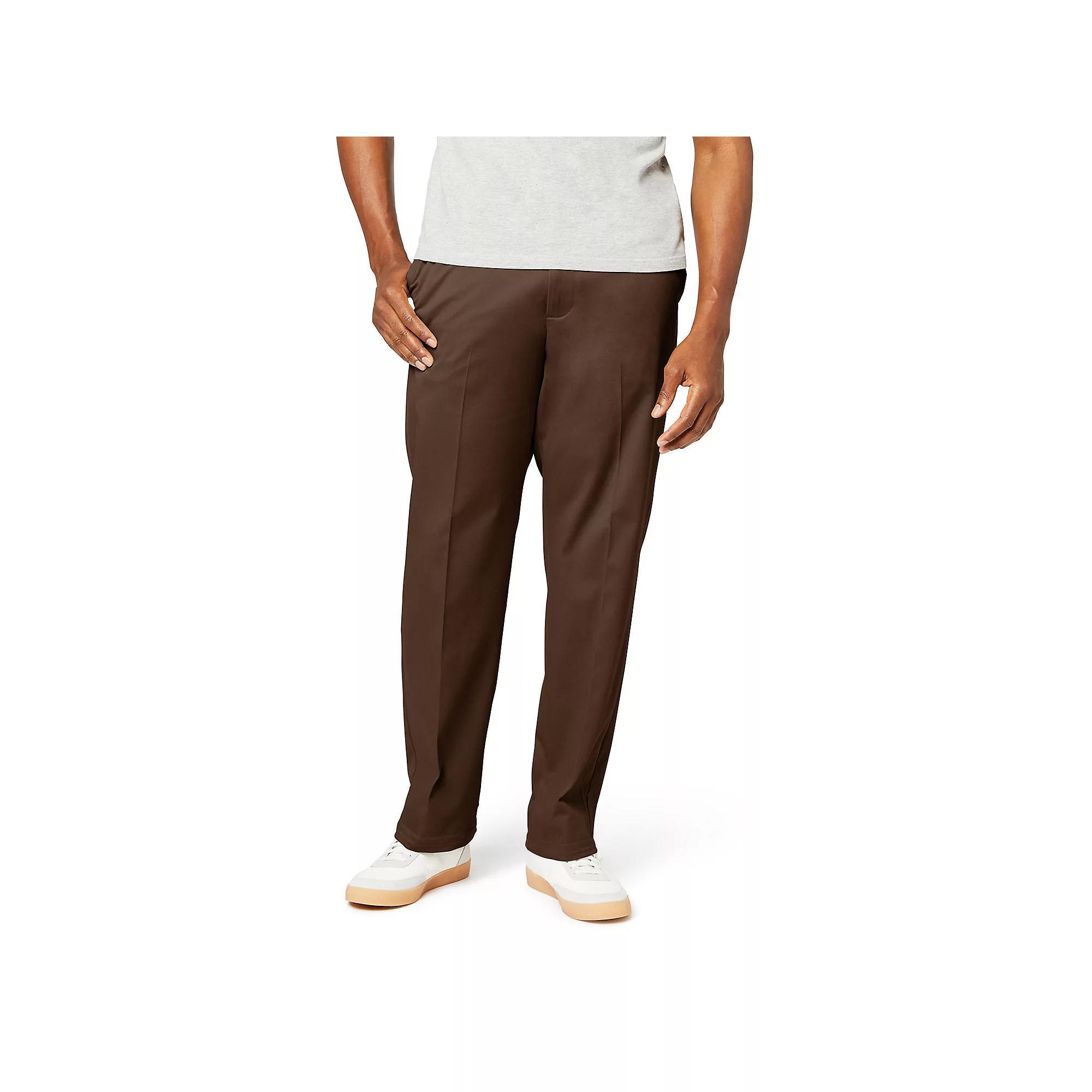 Men's Dockers® Stretch Easy Khaki Classic-Fit Flat-Front Pants, Size: 36X34, Brown Product Image