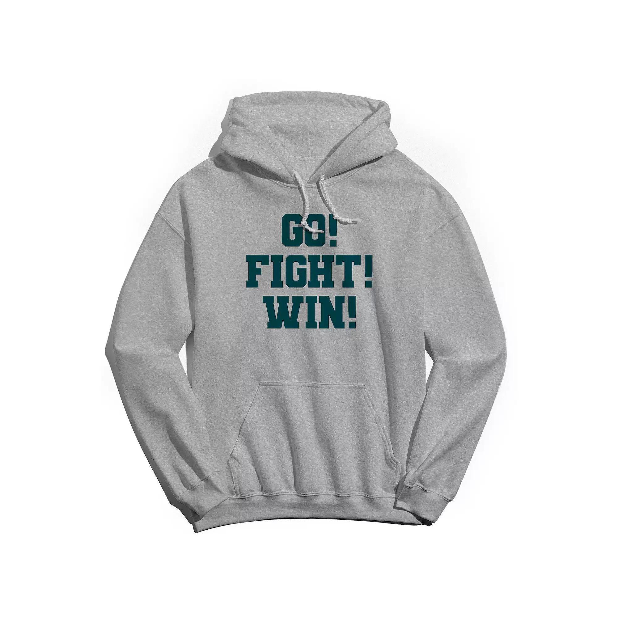 Men's Duke & Sons Go Fight Win Graphic Hoodie, Size: XXL, Gray Green Product Image