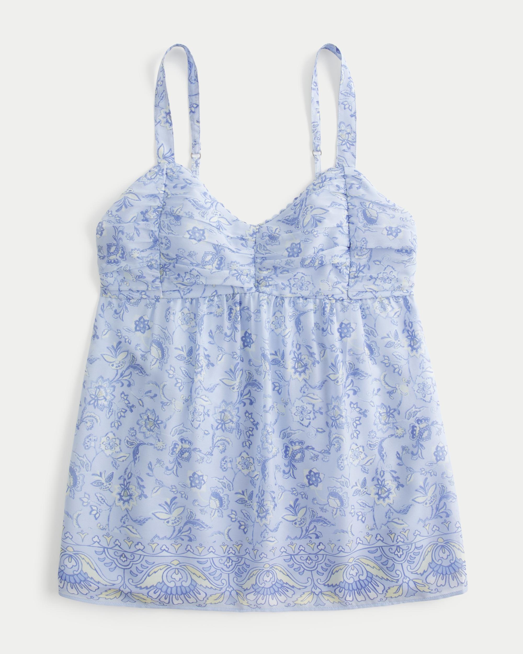 Easy Ruched Chiffon Babydoll Top Product Image