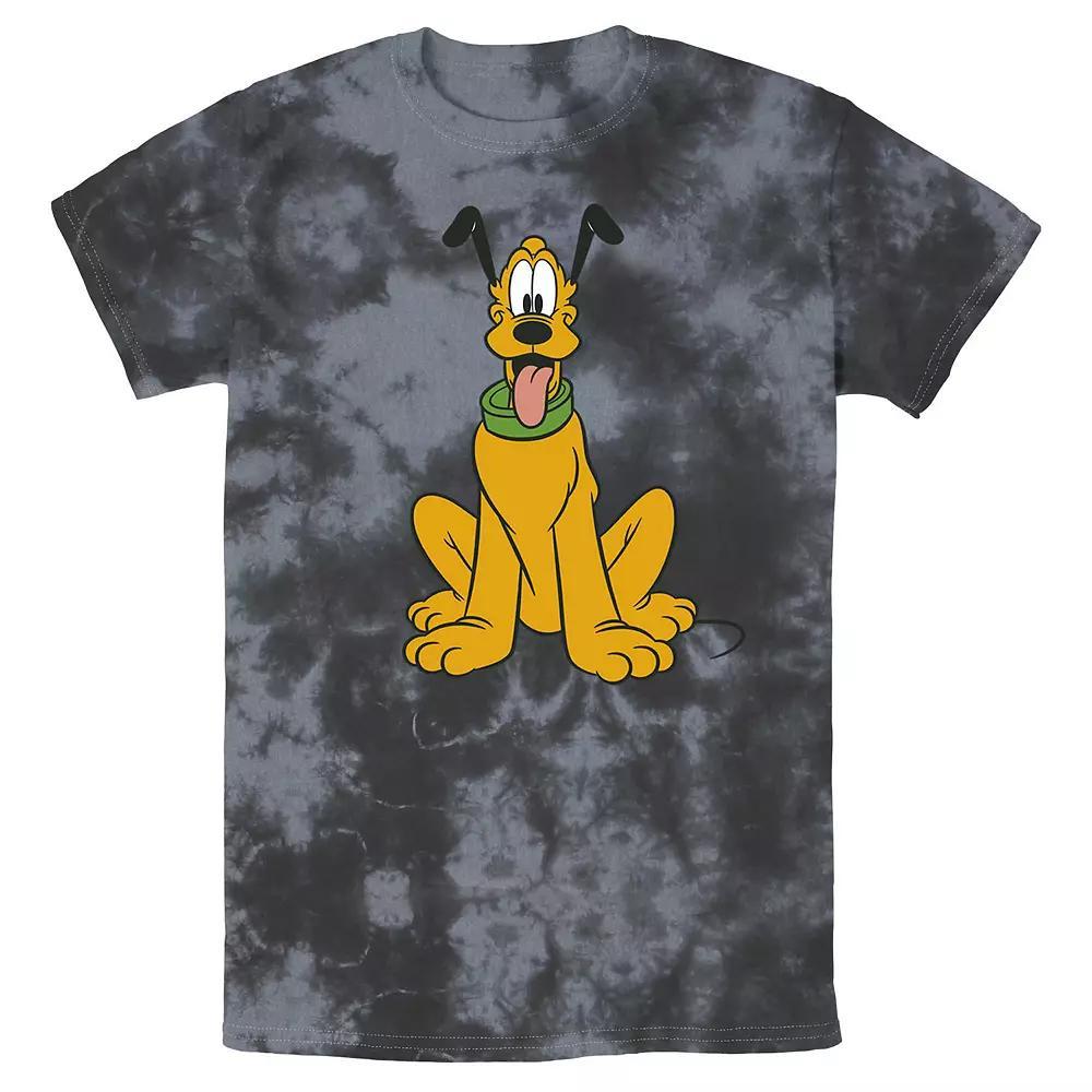 Men's Disney Mickey Mouse Pluto The Dog Portrait Wash Tee, Size: XXL, Black Grey Product Image