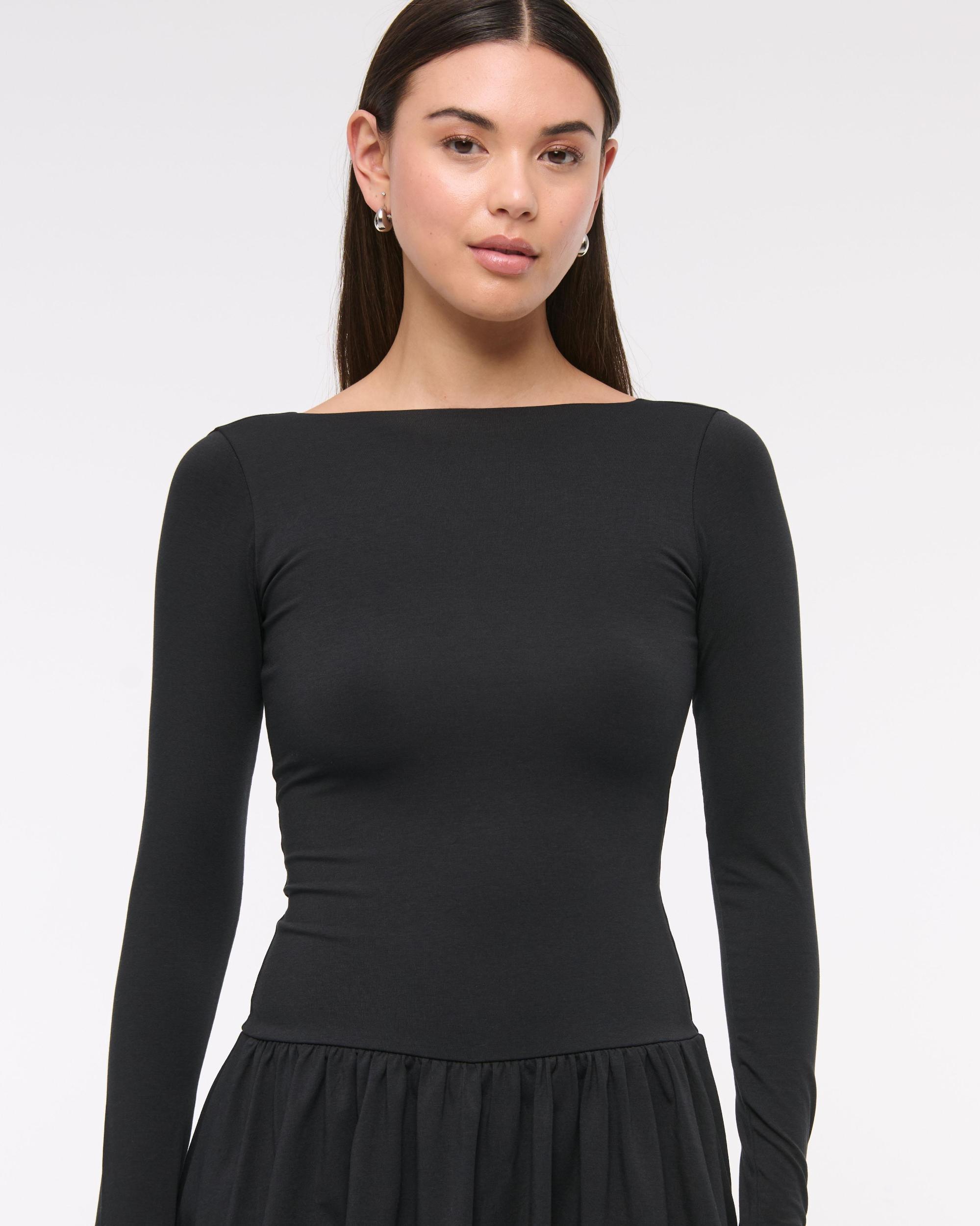 Drop-Waist Knit Skort Product Image