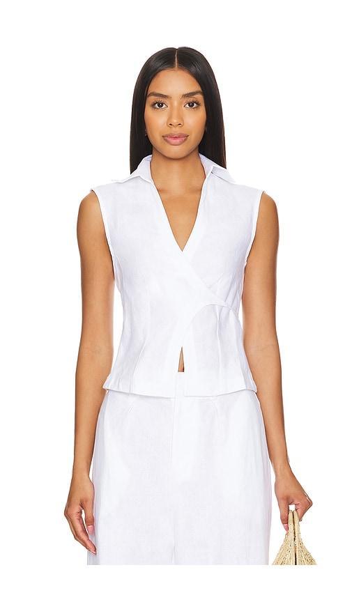 Antibes Sleeveless Wrap Shirt FAITHFULL THE BRAND Product Image