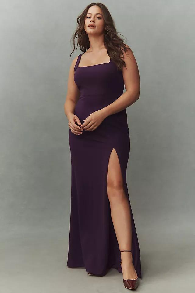 BHLDN Blake Square-Neck Stretch Crepe Maxi Dress Product Image