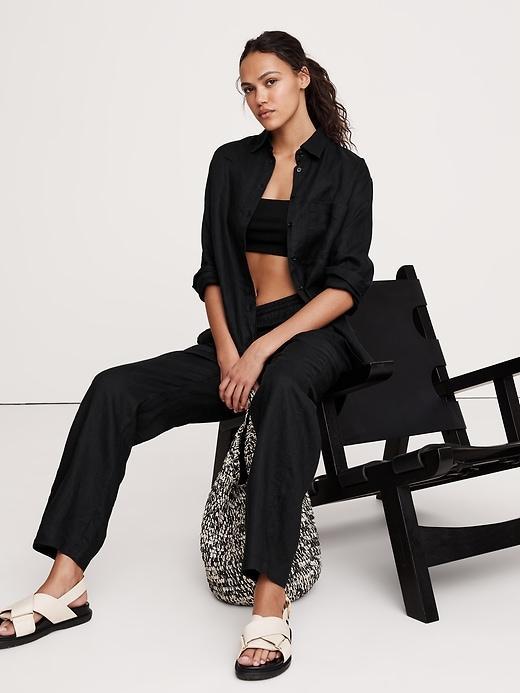 Linen Pull-On Ankle Pant Product Image