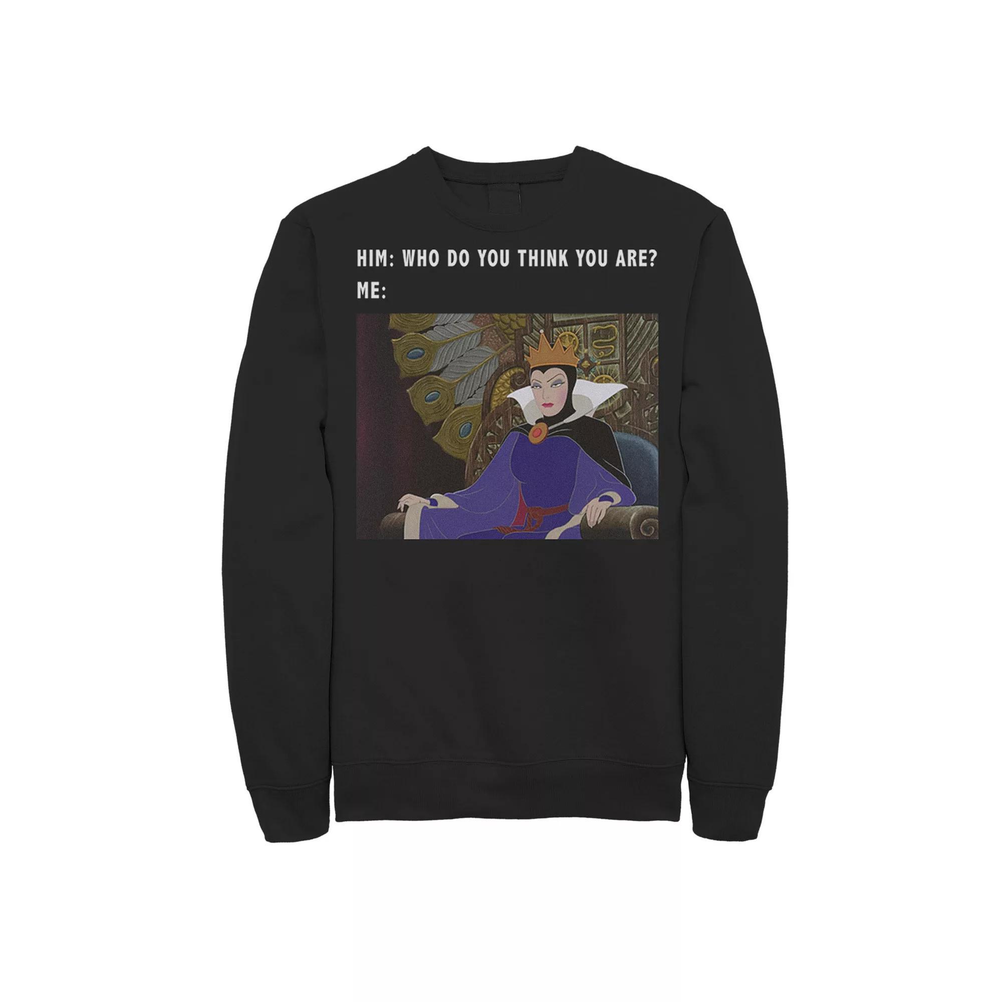 Disney's Snow White and the Seven Dwarfs Evil Queen Men's Meme Sweatshirt, Size: Small, Black Product Image