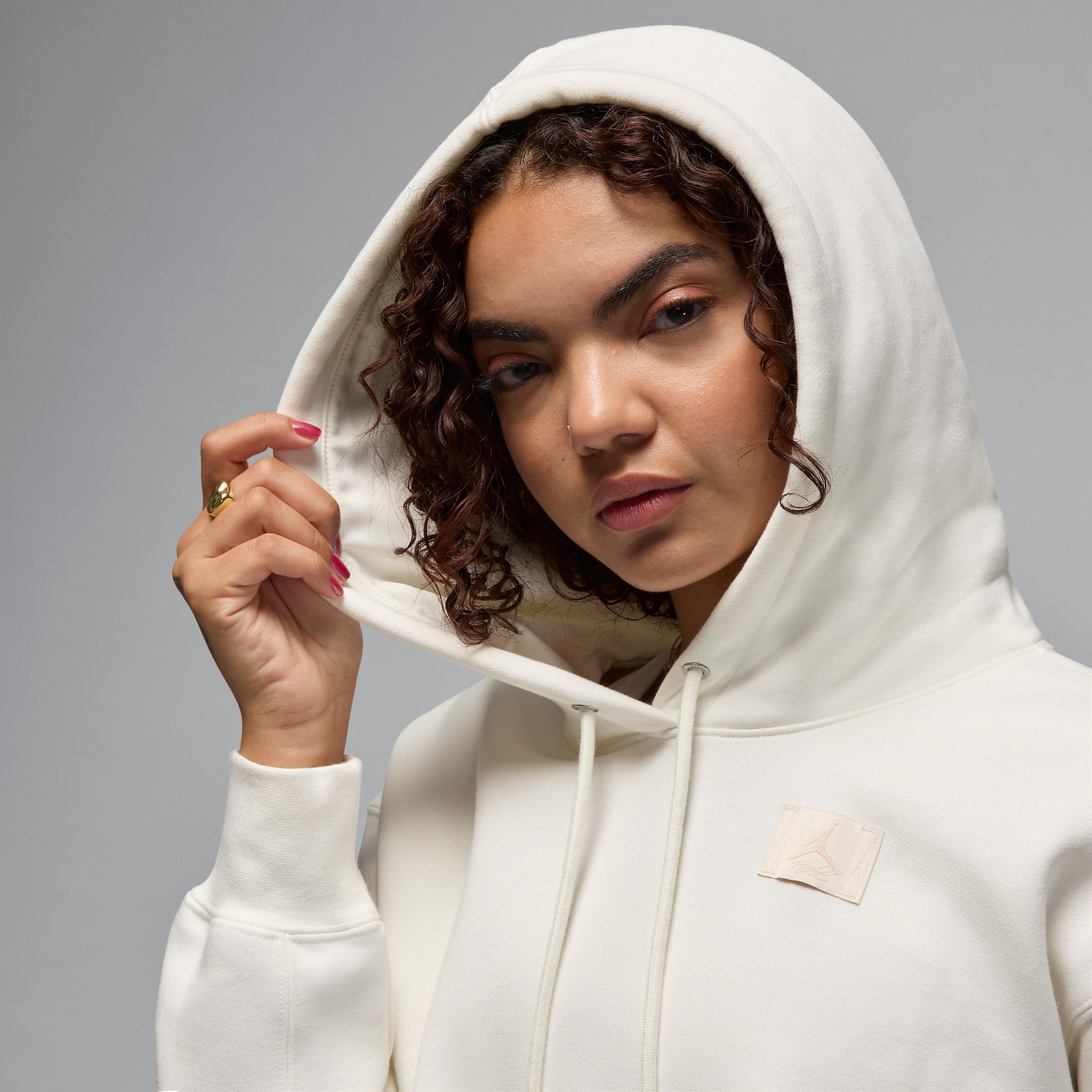 Jordan Flight Fleece Women's Satin-Lined Pullover Hoodie Product Image