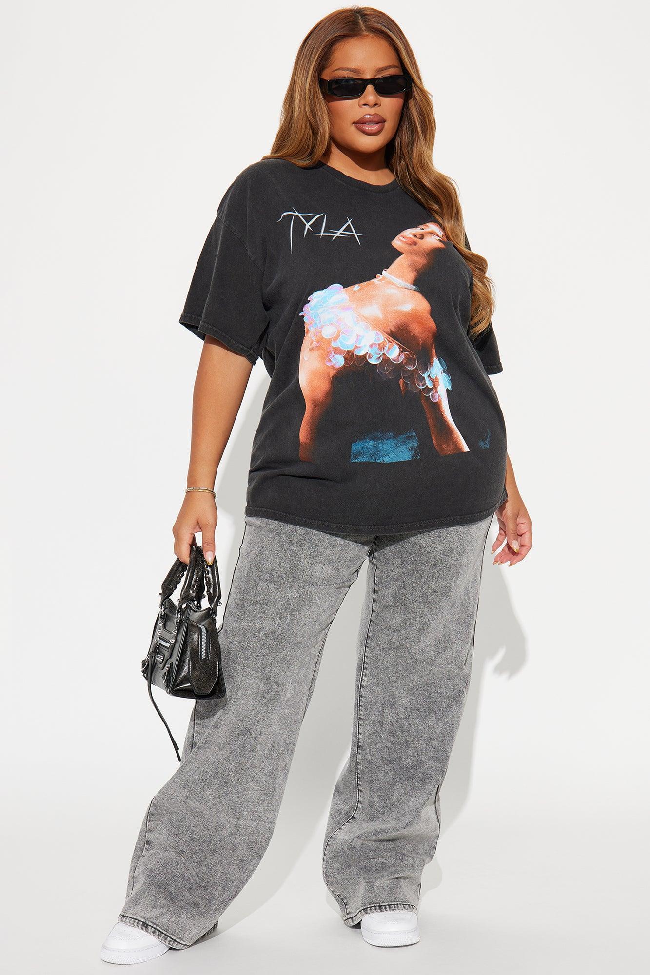 Tyla Tour Washed Tee - Black Product Image