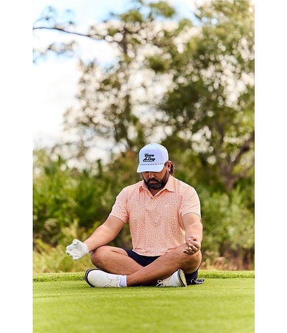 Breezy Golf Vintage Flowers Short Sleeve Polo Shirt Product Image