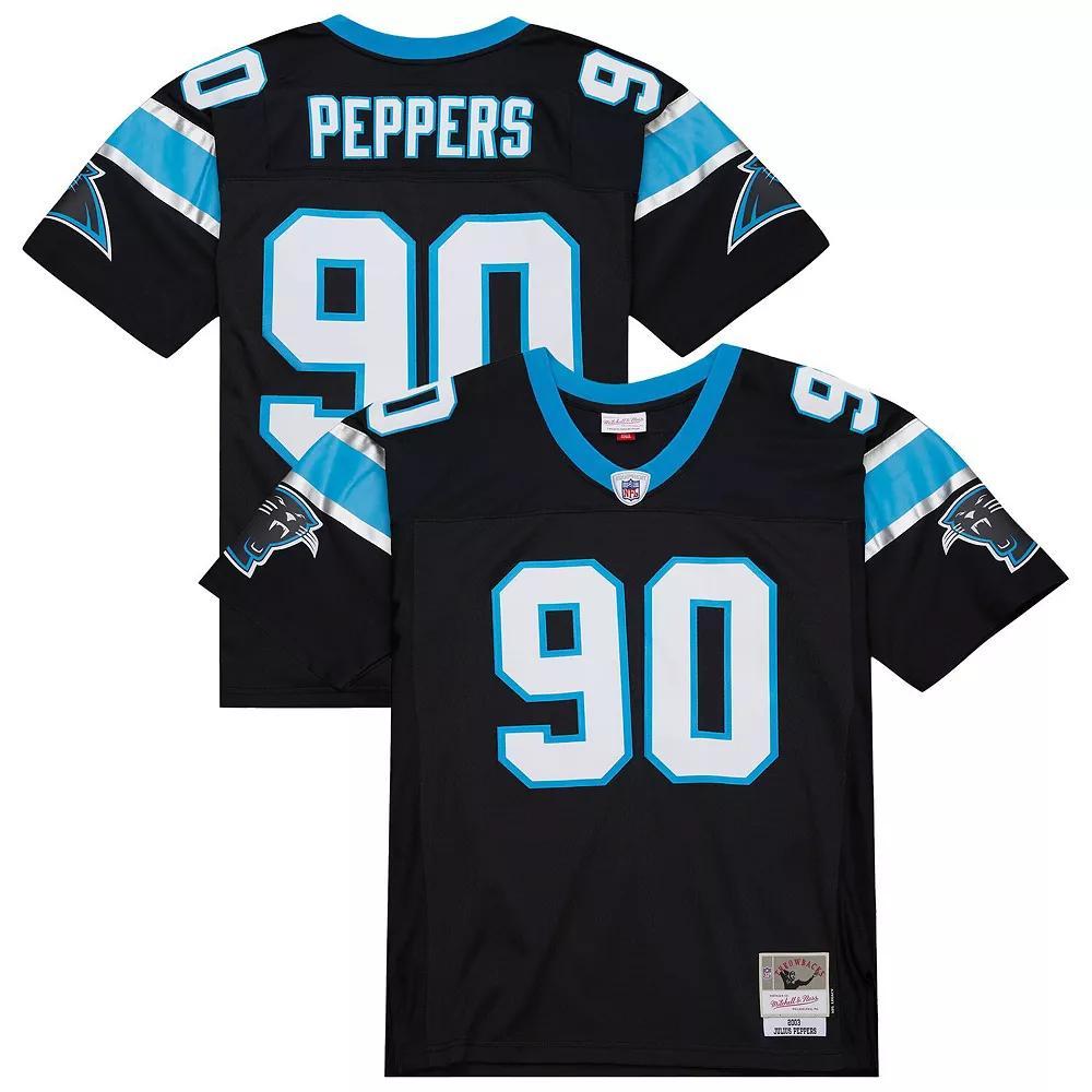 Men's Mitchell & Ness Julius Peppers Black Carolina Panthers Big & Tall 2003 Alternate Legacy Retired Player Jersey, Size: 2XB Product Image