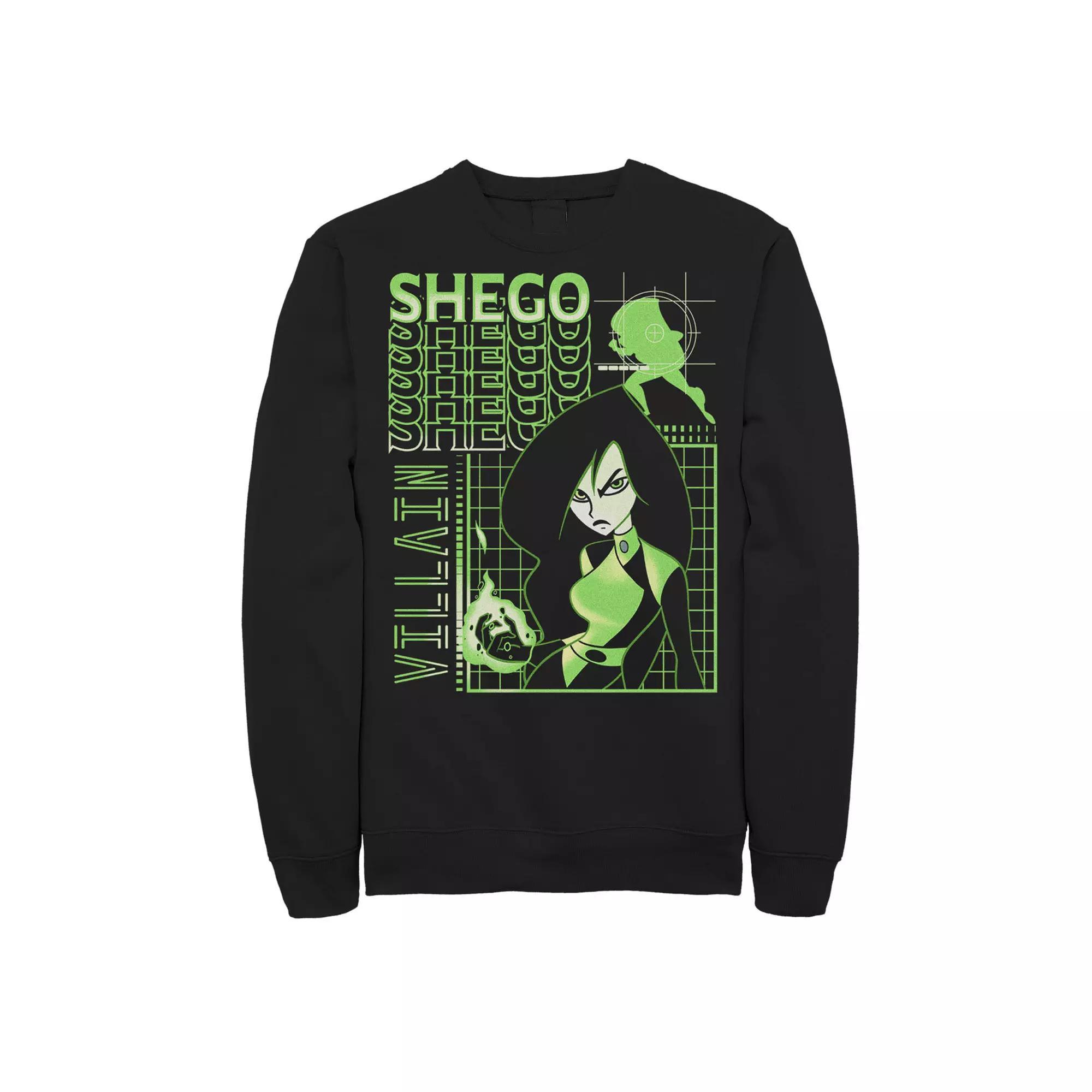 Men's Dinsy's Kim Possible Villain Shego Spy Techware Sweatshirt, Size: Large, Black Product Image