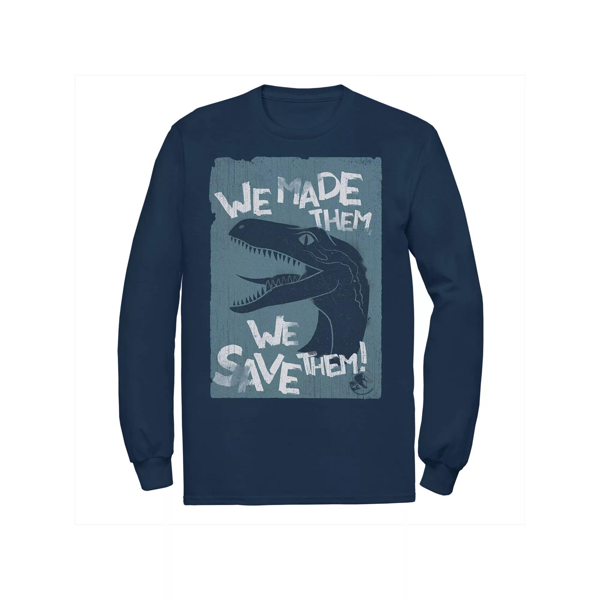 Men's Jurassic World Two We Made Them We Save Them Tee, Size: 3XL, Blue Product Image