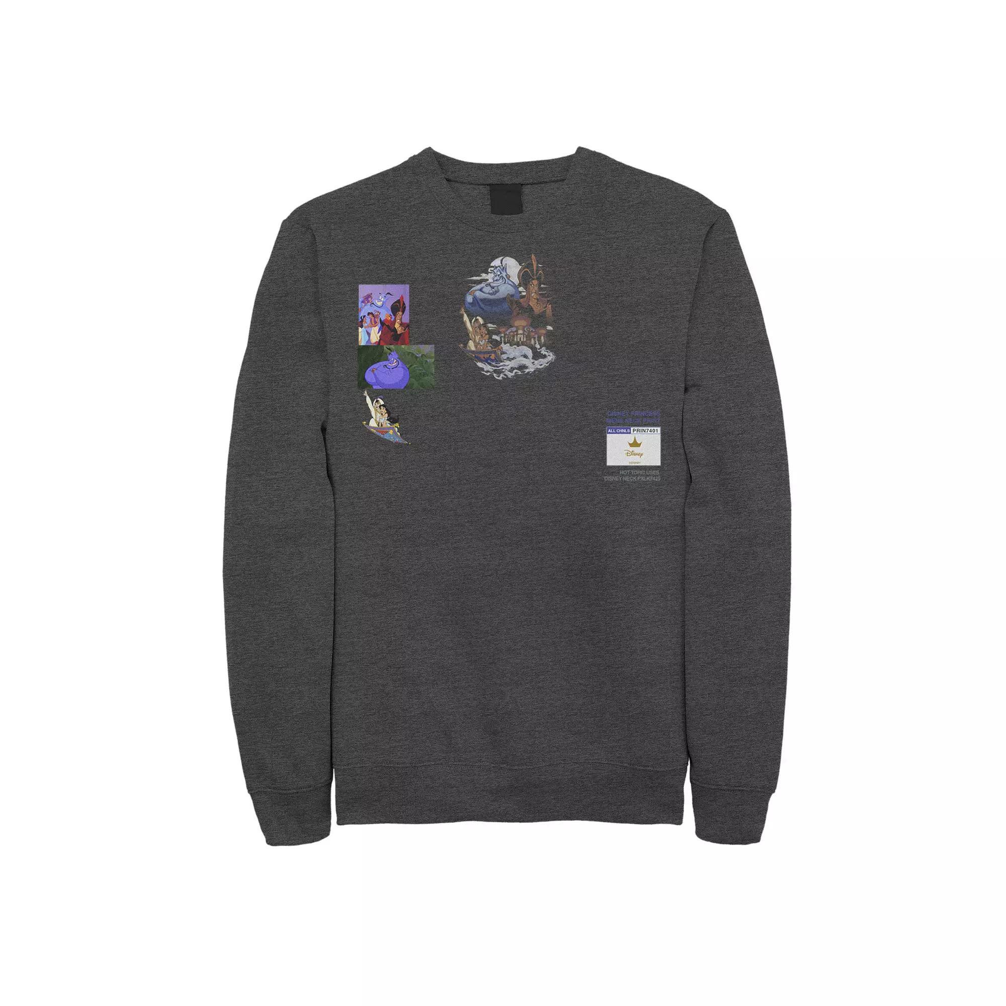 Men's Disney Aladdin Winds of Agrabah Main Cast Sweatshirt, Size: XL, Grey Heather Product Image