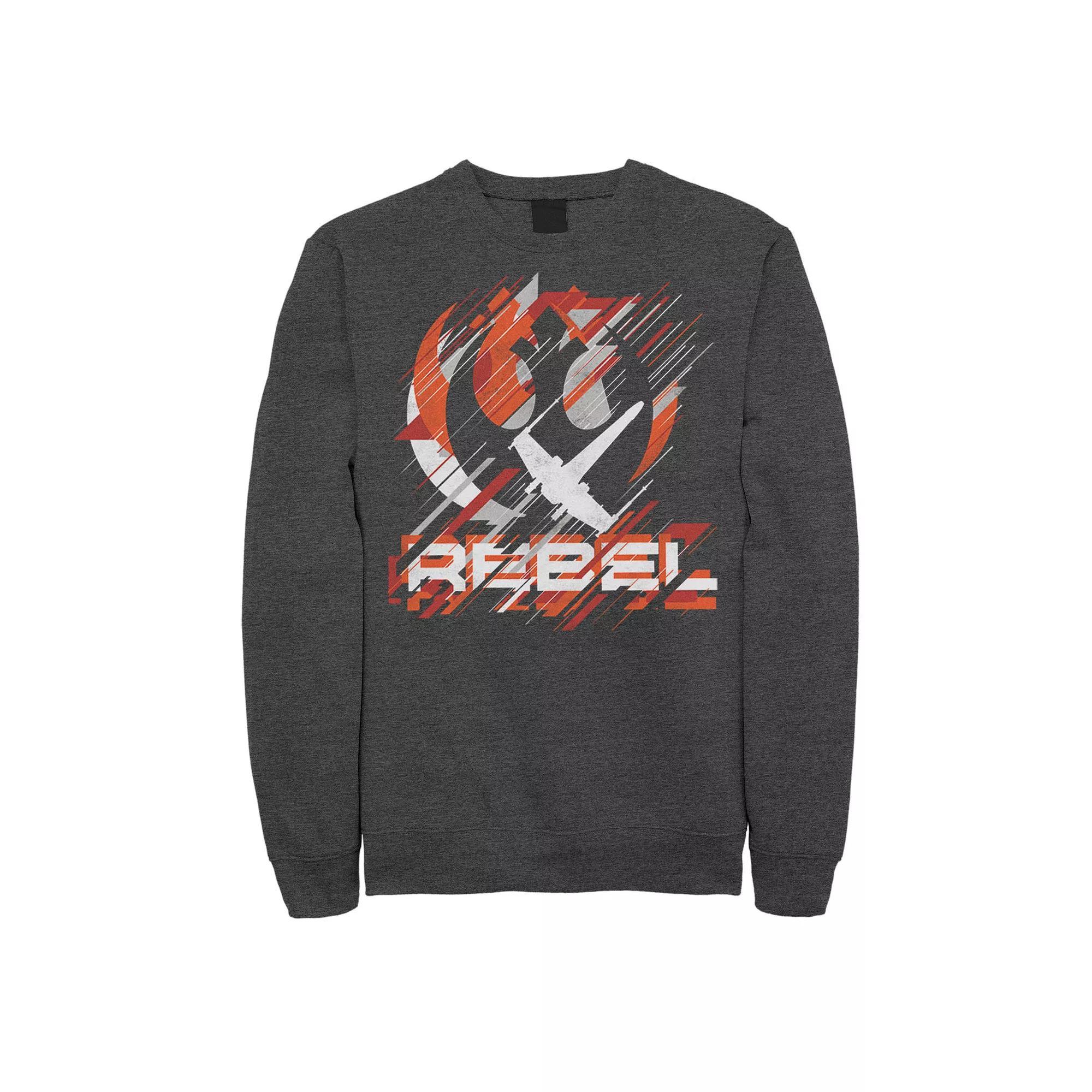 Men's Star Wars Rogue One Geometric Line Art Sweatshirt, Size: Large, Grey Heather Product Image